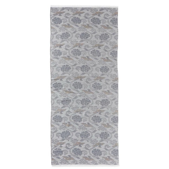 Japanese Birds and Flowers Oversize Jacquard Shawl - Picture 6 of 6